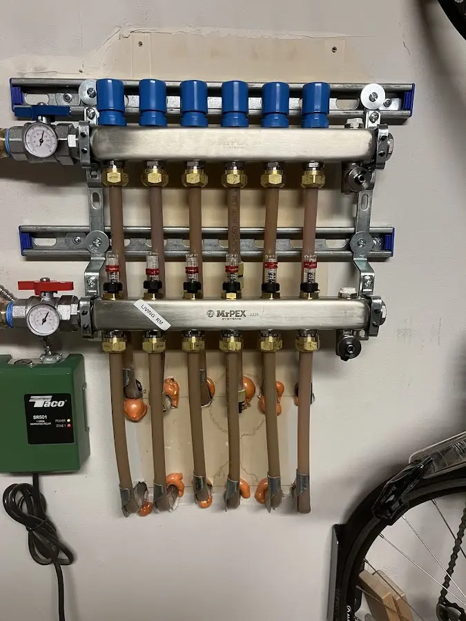 Plumber performing Gas Line Installation at a residential property in Morrisville